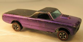 Vintage Hot Wheel Redline H K Custom Fleetside Purple /purple Base Early