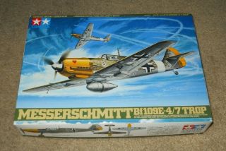 1/48 Tamiya Messerschmitt Bf - 109 E - 4/7 Trop Famous Ww2 German Fighter Aircraft