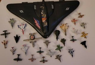Vintage 1989 Imperial Micro Machines Usaf Aircraft Stealth Bomber W/27 Planes