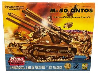 Renwal 1:32 M - 50 Ontos Us Army W/ 3 Figures Plastic Model Kit 85 - 7823 Revell
