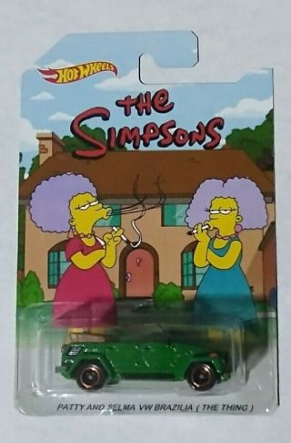 Custom Hot Wheels Simpsons Patty And Selma Vw Brazilia The Thing 1:64