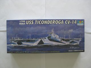1|700 Model Ship Uss Ticonderoga Cv - 14 Trumpeter D12 - 2188