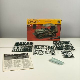 1981 Testors / Italeri 819 Dodge Wc 56 Staff Car - 1/35 Scale Kit