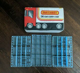 Vintage 1978 Official Matchbox Car Carry Case Holds 36 Diecast Vehicle Toy Truck