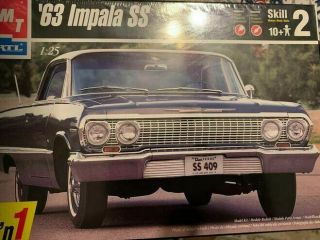1963 63 Chevrolet Chevy Impala Ss Amt 1/25 & 409 327 Sled