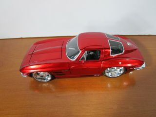 JADA 1/24 BIGTIME MUSCLE CANDY RED 1963 CHEVY CORVETTE STING RAY PLEASE READ 2