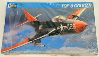 Revell Grumman F9f - 8 Cougar Navy Fighter Plane Model Kit 1/48 Scale