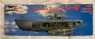 Revell 1:125 Wwii German U - Boat U - 47 W/interior Submarine Sub Model Kit