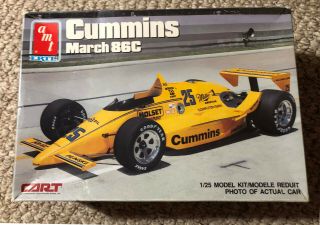 Amt Cummins March 86c Al Unser Sr.  1987 Indy Model Car Kit 1/25 Open Box