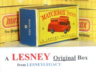 Matchbox Lesney 9c Merrweather Marquis Fire Engine Type D Box Only A