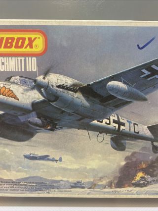 Matchbox 1:72 Messerschmitt Bf - 110 D - 2/C - 3 Aircraft Model Kit PK - 115U NOS 1976 3