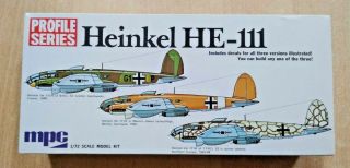55 - 21511 Mpc 1/72nd Scale Heinkel He 111h Plastic Model Kit