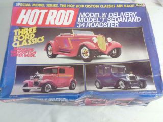 Revell Hot Rod Ford Classic 1/25 Model Kit 7446 A Delivery,  T Sedan,  34 Roadster