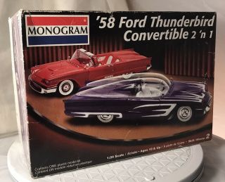 Monogram 1958 58 Ford Thunderbird Convertible 2in1 1:24 Model Kit Opened