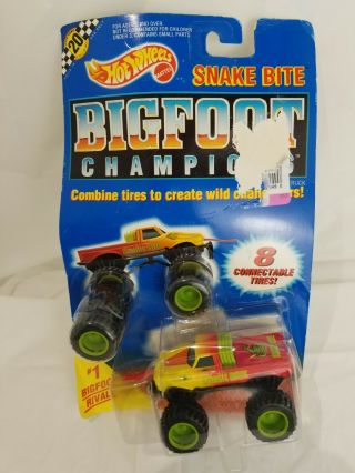 Vintage Mattel Hot Wheels Bigfoot Champions Snake Bite 1991 Truck