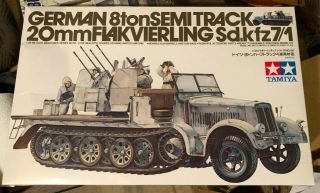 1/35 Tamiya Sdkfz 7/1 20mm Flakvierling 8 - Ton Semi Track 35050 Shrink - Wrapped