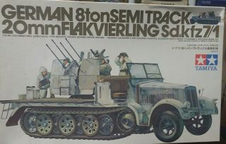 Tamiya German 8 Ton Semitrack Sd.  Kfz7/1 20mm Flakvierling In 1/35