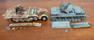 2 German Mounted Flak On Tracked Vehicles,  1/35,  Built