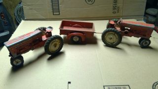 Vintage Tru - Scale Tractor And Trailer And Extra Tractor