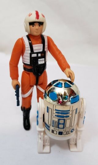 Star Wars R2 - D2 Hong Kong,  Luke Skywalker X - Wing Pilot China,  Kenner 1977