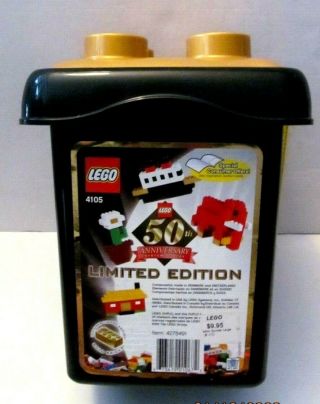 Empty Lego 4105 50th Anniversary Limited Edition Rear Gold Bricks Container