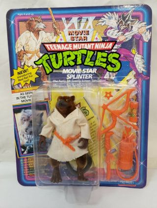 Tmnt Teenage Mutant Ninja Turtles Movie Star Splinter Unpunched 1992 Playmates