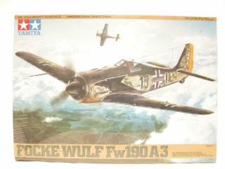 1/48 Tamiya Focke Wulf Fw190 A - 3 German Ww2 Plastic Scale Model Kit