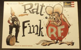Revell 85 - 4176 Ed Big Daddy Roth Rat Fink Model Kit W/ Patch - " Partially Built "