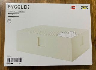 Ikea Lego Bygglek 13 3/4 X 10 X 4 1/2 " Large White Storage Box Limited Release