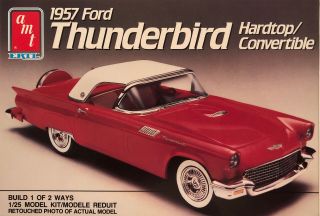 Amt 1957 Ford Thunderbird Hardtop/ Convertible 1/25 Model Kit Unassembled