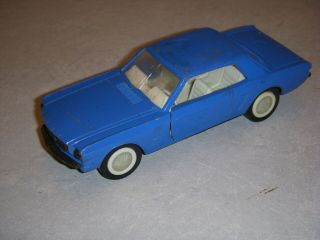 Vintage Majorette 1965 Blue Ford Mustang Model,  Legends,  Die Cast Metal,  1:43