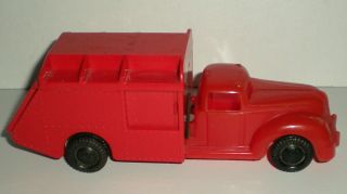 Ideal 1940 Ford Garbage Truck - Trash/refuse Hauler All Red