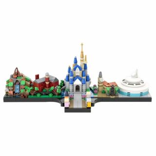 Building Blocks Set Magic Kingdom Skyline Disney World Toy Bricks For Kids Gift