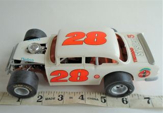 1:24 Scale Vintage Hand Built Model Race Car Kit 28 Davy Allison 1955 Chevy Tex