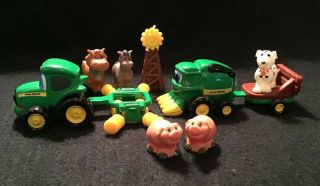 Ertl John Deere Johnny Tractor & Corey Combine Mini Movers Preschool Plus More