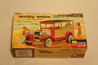 Vintage 1/24 Monogram Woody Wagon Pc103•150 Box Instructions And Some Parts
