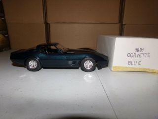1981 Chevrolet Corvette Dealer Promo Blue 1/25 Scale