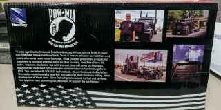 Newray,  Peterbilt Blackout Pow/mia Veteran ' s Tribute Die - cast (Black) SS - 11643 2