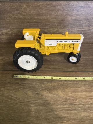 Diecast Ertl Farm Toy Tractor Narrow Front Minneapolis Moline G 750 Yellow Read