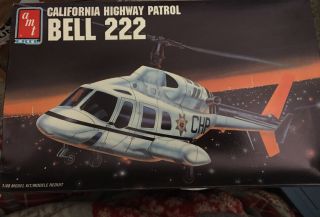 Rare 1991 Amt California Highway Patrol Bell 222 Helicopter Model Kit 8681 Part