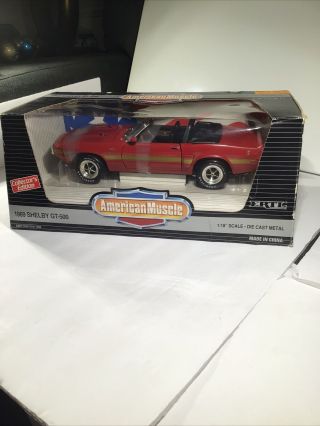 1969 Ford Shelby Mustang Gt - 500 Convertible Ertl American Muscle 1:18 Die Cast
