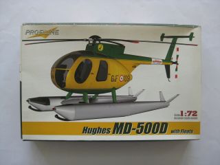 1|72 Model Helicopter Hughes Md - 500d With Floats Profiline D12 - 3018