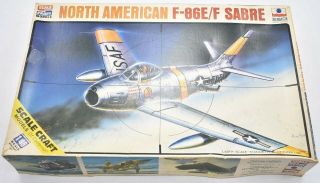 North American F - 86e / F Sabre 100 Complete Unbuilt Model Kit Scale Craft 1/48