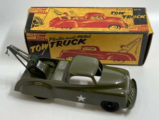 Vintage B - Line Toys Plastic & Metal Tow Truck Mib.