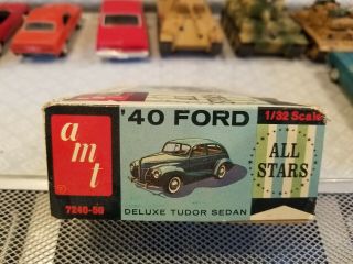 Vintage 1965 AMT 7240 - 50 ' 40 Ford Deluxe Tudor Sedan 1/32 Rare 3