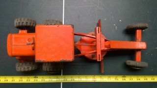 Marx Toy Lumar Power Road Grader Pressed Steel Orange USA Toy Vintage 2
