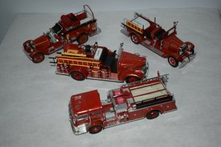 National Motor Museum Cast Fire Truck Models - 4 Trucks