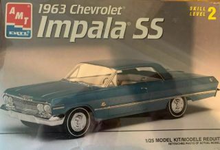 1963 63 Chevrolet Chevy Impala Ss 1/25 Amt Awesome 327 409 Bel Air
