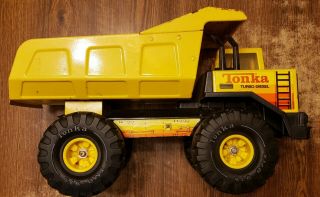 Vintage Metal Tonka Construction Turbo - Diesel Dump Truck Xmb - 975