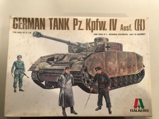 1/35 Italeri Panzer Iv Ausf H Kit 218 Open Box Bag Is